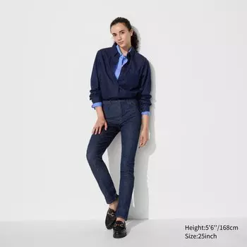Узкие джинсы UNIQLO, темно-синий
