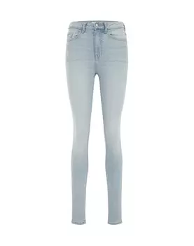 Узкие джинсы WE Fashion, светло-синий