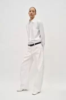 Узкие джинсы ZARA, белый