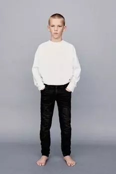 Узкие джинсы ZARA, черный