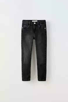 Узкие джинсы ZARA, черный