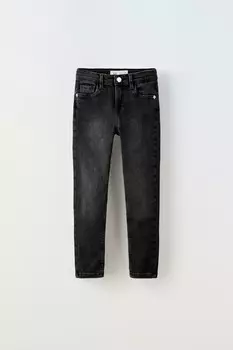 Узкие джинсы ZARA, черный