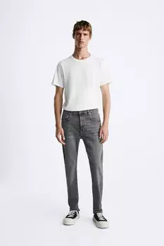 Узкие джинсы ZARA, серый