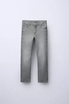 Узкие джинсы ZARA, серый