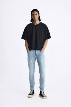 Узкие джинсы ZARA, синий