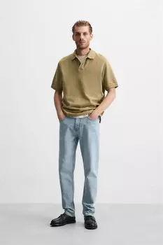 Узкие джинсы ZARA, светло-голубой