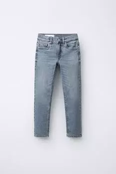Узкие джинсы ZARA, светло-синий
