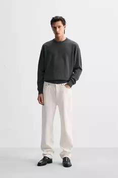Узкие джинсы ZARA, устрично-белый