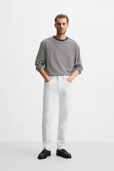 Узкие джинсы ZARA, устрично-белый