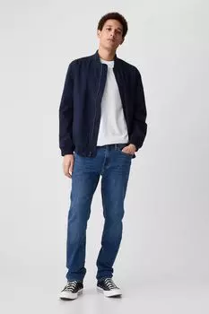 Узкие гибкие джинсы стрейч Gap, синий