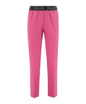 Узкие хлопковые брюки Ermanno Scervino, розовый