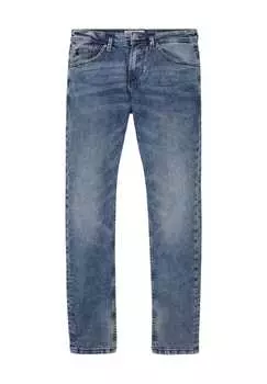 Узкие хлопковые джинсы Denim Tom Tailor, синий