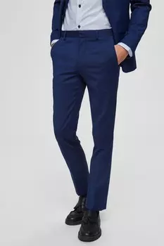 Узкие костюмные брюки Bill Selected Homme, синий