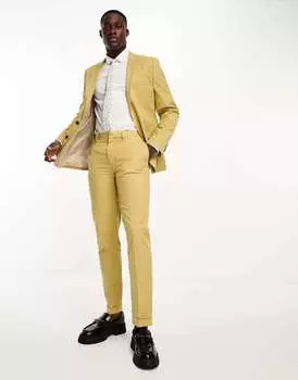 Узкие костюмные брюки с каменной текстурой ASOS