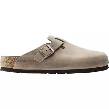 Узкие кожаные сабо boston с мягкой стелькой Birkenstock, цвет tobacco oiled leather