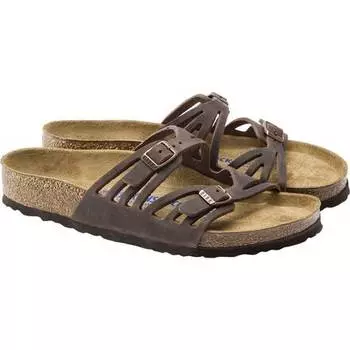Узкие кожаные сандалии Granada с мягкой стелькой - женские Birkenstock, цвет Habana Oiled Leather