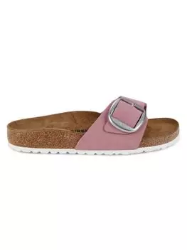 Узкие кожаные сандалии на плоской подошве Madrid Birkenstock, розовый