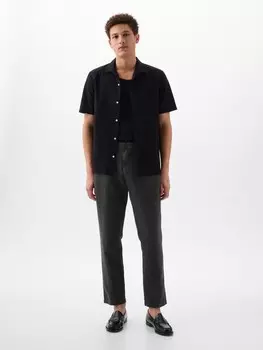 Узкие льняные брюки Gap, черный