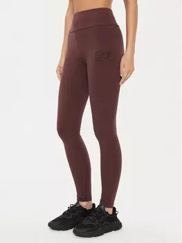 Узкие леггинсы Ea7 Emporio Armani, коричневый