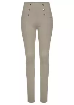 Узкие леггинсы Lascana, бежевый