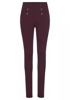 Узкие леггинсы Lascana, бордо