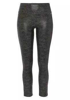 Узкие леггинсы Lascana, темно-зеленый