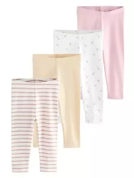Узкие леггинсы Next, цвет Pastel yellow/Rose/White