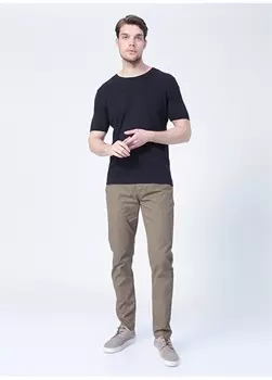 Узкие мужские брюки чинос цвета хаки с низкой талией Fabrika