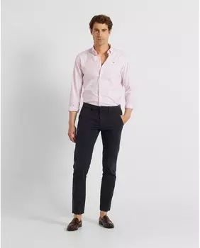 Узкие мужские брюки чинос темно-синего цвета Silbon, синий