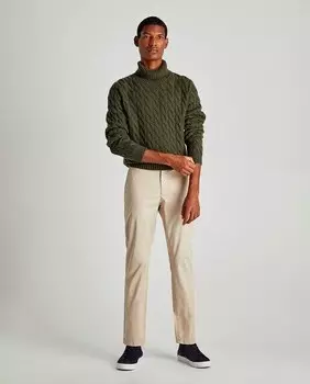 Узкие мужские брюки-чиносы, окрашенные в готовом виде Faonnable, бежевый