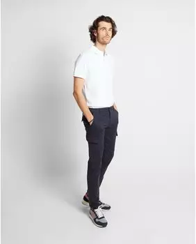 Узкие мужские брюки-карго темно-синего цвета Silbon, синий