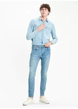 Узкие мужские джинсовые брюки индиго с нормальной талией 512 Slim Tapered Indigo 28833-0915 Levis, индиго