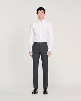 Узкие мужские костюмные брюки Sandro, серый