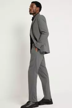 Узкие однотонные брюки River Island, серый