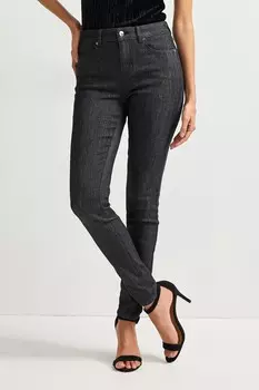 Узкие парчовые брюки Next, черный