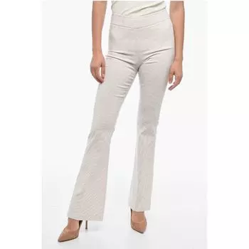 Узкие полосатые брюки с расклешенным низом Avenue Montaigne, Beige