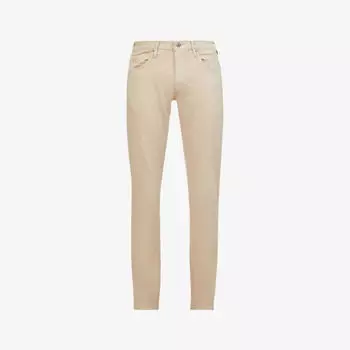 Узкие прямые джинсы из эластичного денима Paige, цвет toasted almond