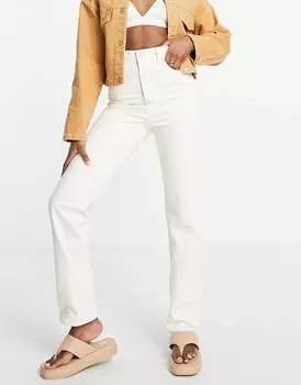 Узкие прямые джинсы Levi's 70-х годов с высокой талией цвета экрю