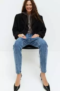 Узкие прямые джинсы с низкой посадкой H&M, голубой