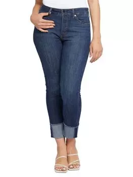 Узкие прямые джинсы с высокой посадкой Seven7 Blue