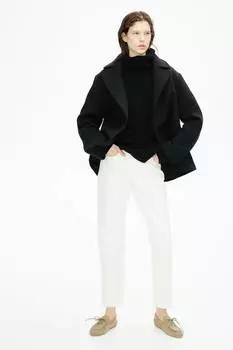 Узкие прямые джинсы с высокой щиколоткой H&M, белый