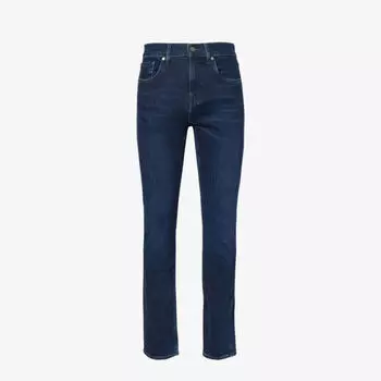 Узкие прямые джинсы Slimmy Luxe Performance из эластичного органического денима 7 For All Mankind, синий