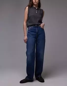 Узкие прямые джинсы Tommy Jeans Layla темного цвета