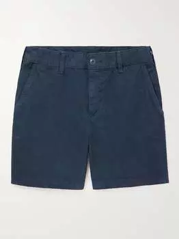 Узкие прямые шорты из хлопкового твила Save Khaki United, нави