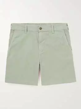 Узкие прямые шорты из хлопкового твила Save Khaki United, зеленый