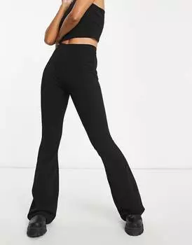 Узкие расклешенные брюки из джерси ASOS DESIGN