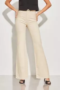 Узкие расклешенные джинсы с высокой талией Lipsy, экрю