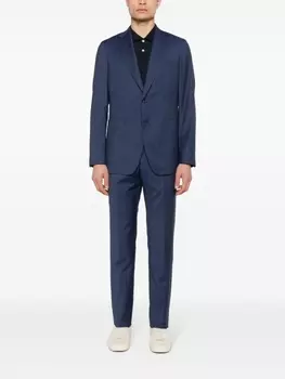 Узкие шерстяные брюки Boggi Milano, синий