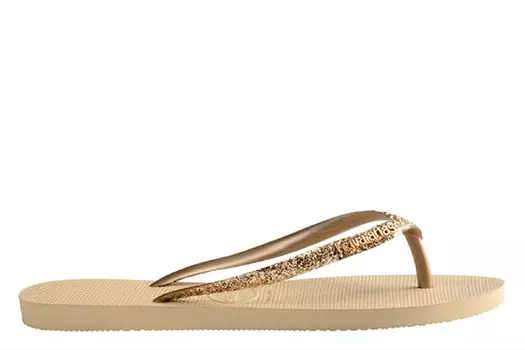 Узкие шлепанцы с блестками ii Havaianas, бежевый