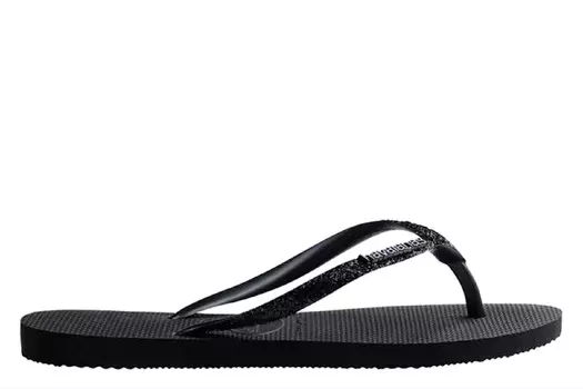 Узкие шлепанцы с блестками ii Havaianas, черный